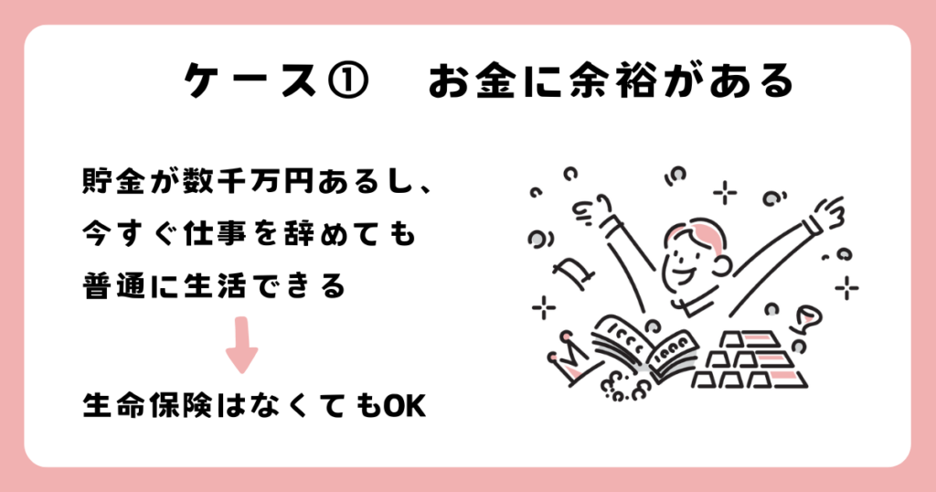 お金に余裕があるなら生命保険はなくてOK